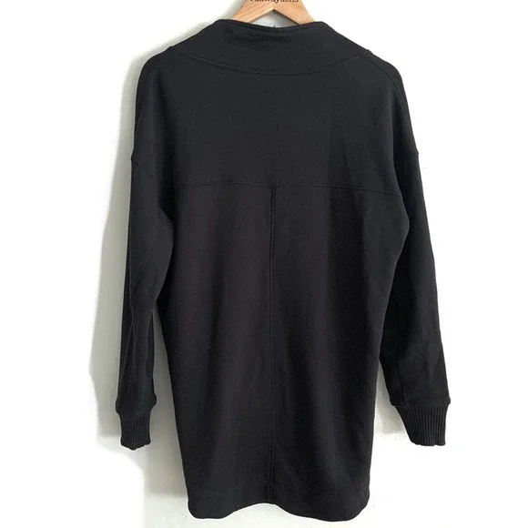 Carbon38 Carbon 38 Black Funnel Neck Tulip Hem Jacket Small - Picture 2 of 5